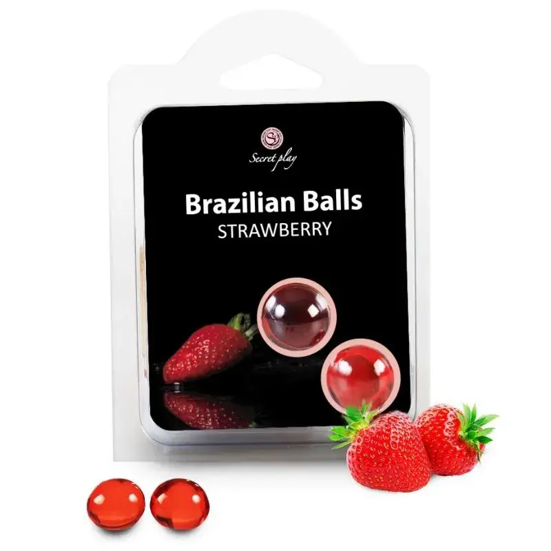 2 Palline brasiliane con aroma di fragola SECRETPLAY