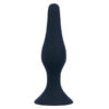 Anal plug in silicone nero Ø 2,8 x 12,5 cm INTENSE