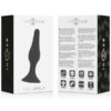 Anal plug in silicone nero Ø 2,8 x 12,5 cm INTENSE