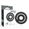 Anelli per pene e testicoli in silicone nero ADDICTED TOYS