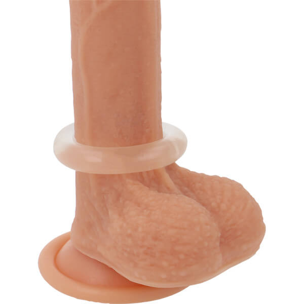 Anello per pene o testicoli Ø 4,5/1,9 cm spessore 1,1 cm in TPE trasparente