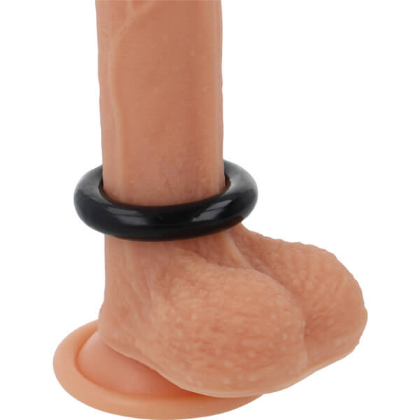 Anello per pene o testicoli in silicone nero super flessibile Ø 4,5 cm
