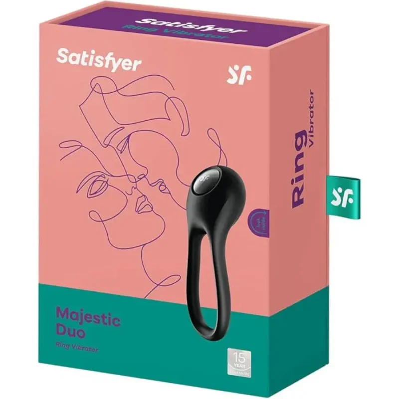 Anello vibrante per pene e testicoli ‘Majestic Duo’ SATISFYER