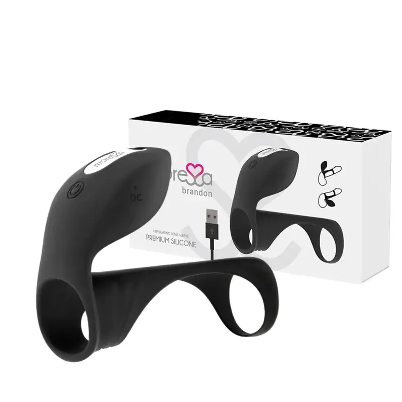 Anello vibrante in silicone per il pene ‘Brandon’ MORESSA