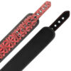 Collare in neoprene rosso e nero con pinze per capezzoli BEGME