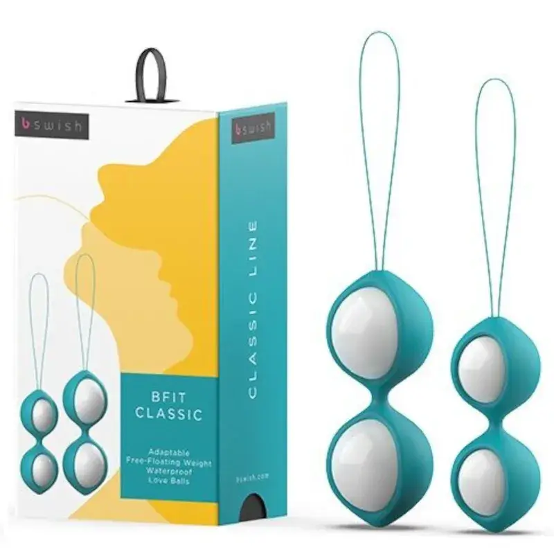 Coppia di palline vaginali turchesi per gli esercizi di Kegel ‘BFIT CLASSIC’ B SWISH