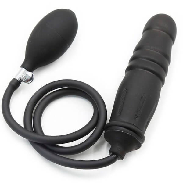 Dildo gonfiabile in silicone nero da 15,4 cm (6″) OHMAMA