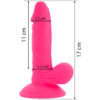 Dildo realistico flessibile vibrante con ventosa (Lunghezza 17 cm)