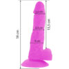 Dildo realistico flessibile vibrante con ventosa (Lunghezza 18 cm)