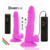 Dildo realistico flessibile vibrante con ventosa (Lunghezza 18 cm)