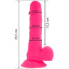 Dildo realistico flessibile vibrante con ventosa (Lunghezza 20,5 cm)