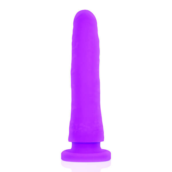 Dildo con ventosa in silicone viola 20 cm x Ø 4 cm DELTA CLUB TOYS