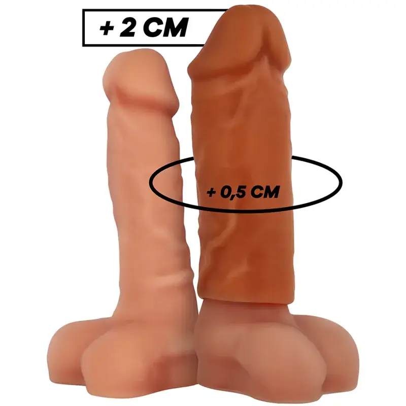 Estensione del pene in silicone medico V3 marrone VIRILXL