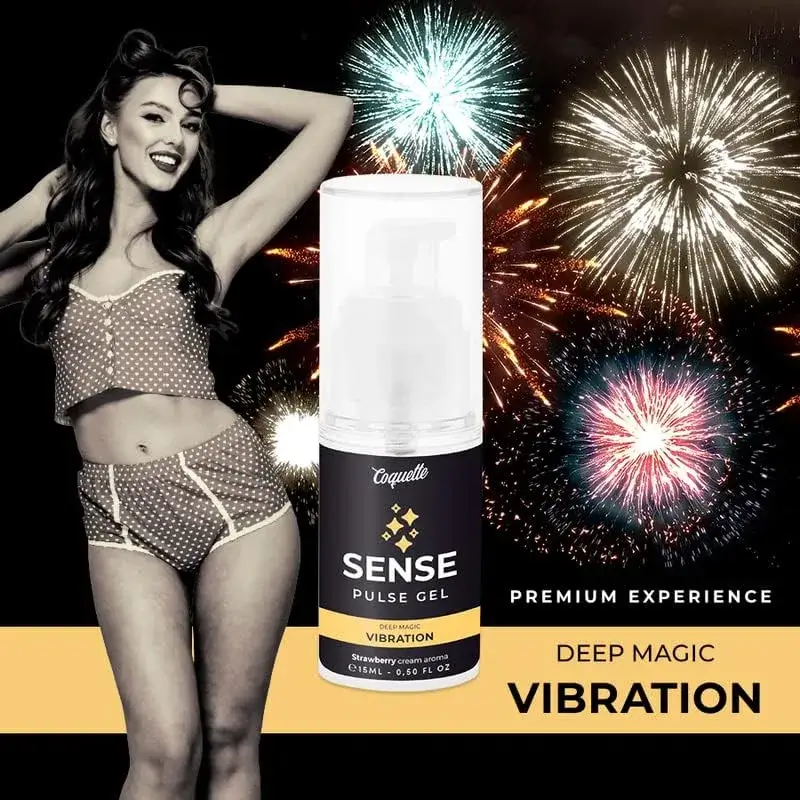 Gel pulsante vibrante alla fragola 'SENSE PULSE GEL' COQUETTE 15 ml