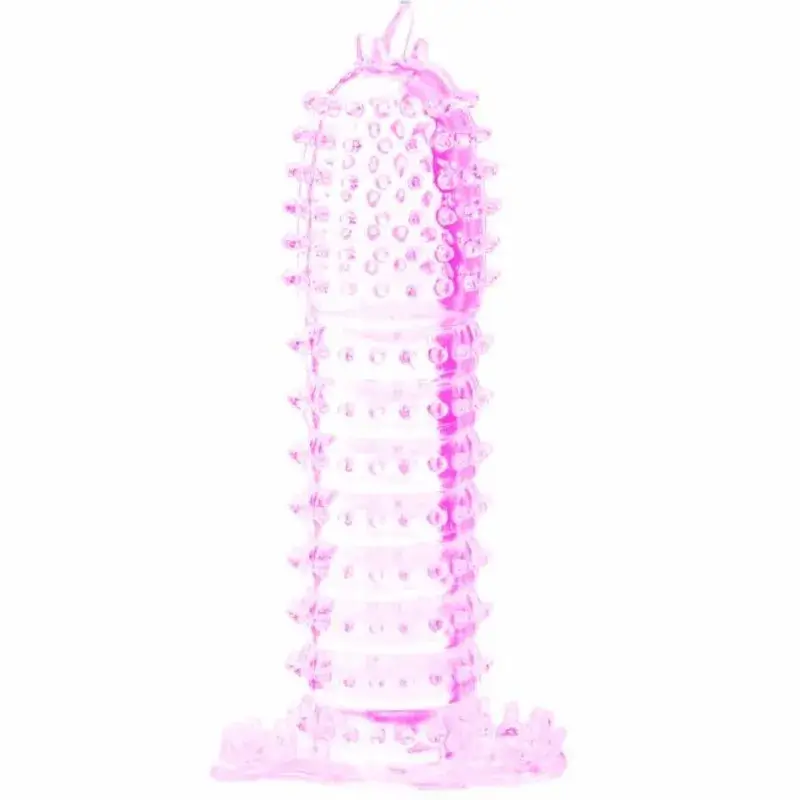 Guaina per pene con punti di stimolazione rosa 14 cm BAILE