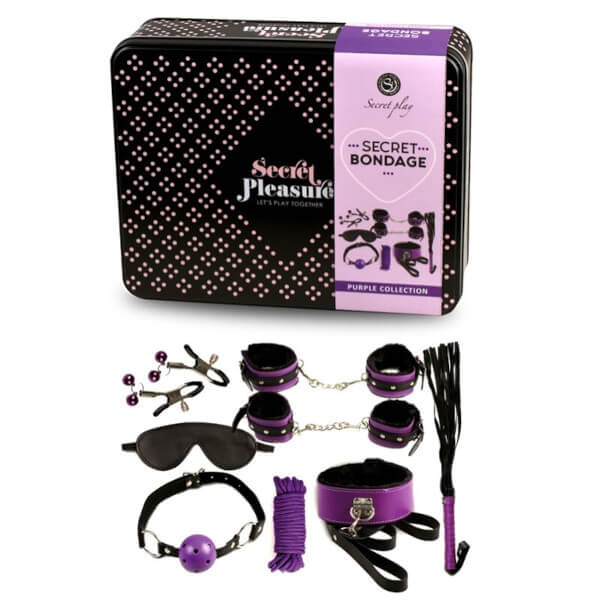 Kit erotico nero e viola SECRET BONDAGE