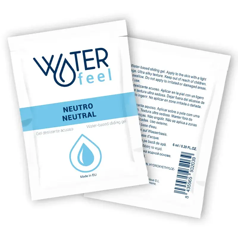Lubrificante monodose a base acqua NEUTRO da 6 ml WATERFEEL