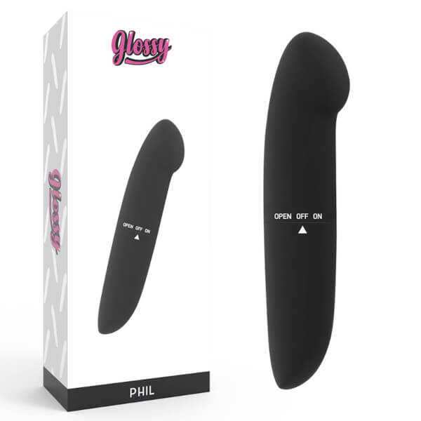 Mini vibratore per il Punto G Nero PHIL GLOSSY