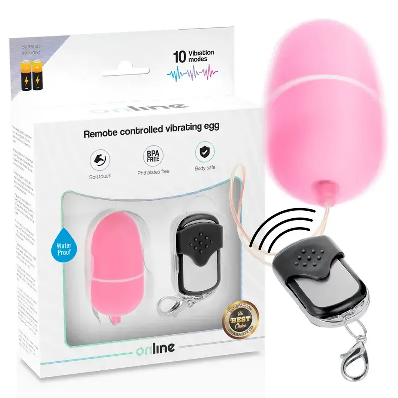 Ovetto vibrante telecomandato rosa 6 cm x Ø 3,4 cm ONLINE