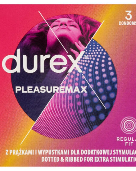 Preservativi stimolanti e spessi Pleasure Max DUREX 3 profilattici