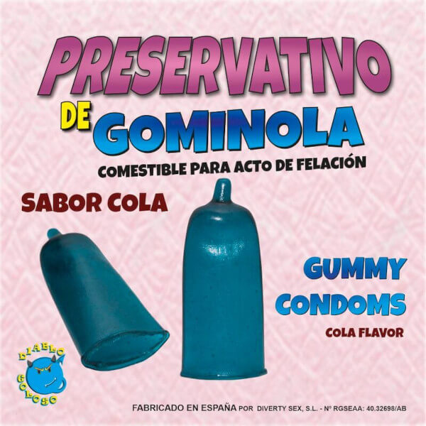 Preservativo commestibile al gusto di Cola (adatto solo per il sesso orale)