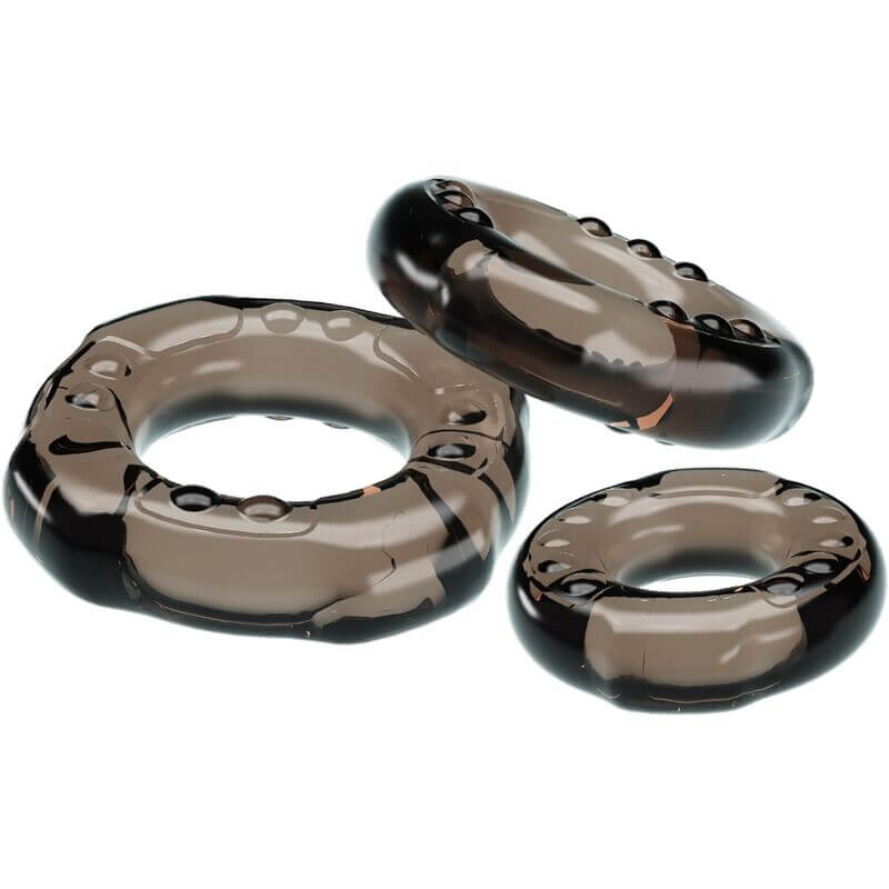 Set di 3 anelli flessibili per il pene in TPR – BAILE