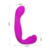 Strapless dildo in silicone con 30 diverse vibrazioni PRETTY LOVE