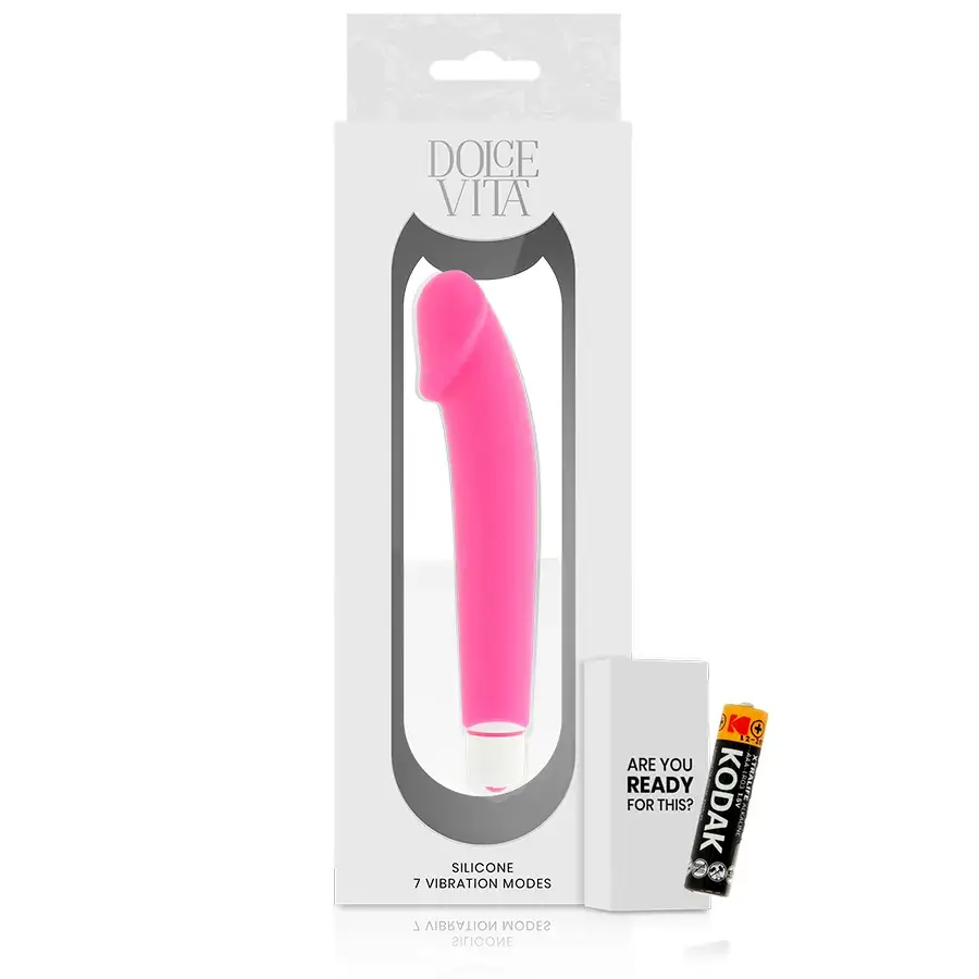 Vibratore a batterie in silicone rosa ‘DOLCE VITA’