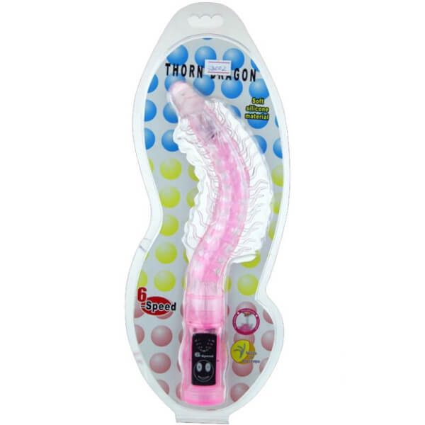 Vibratore femminile rosa in silicone multifunzione THORN DRAGON