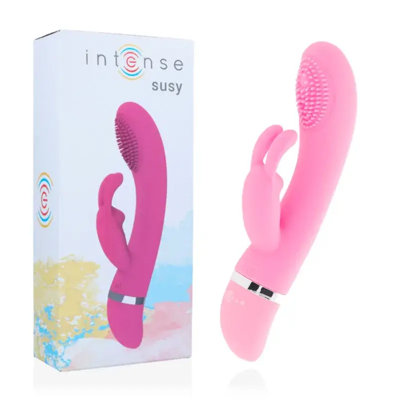 Vibratore oscillante rabbit in silicone rosa ‘SUSY’ INTENSE