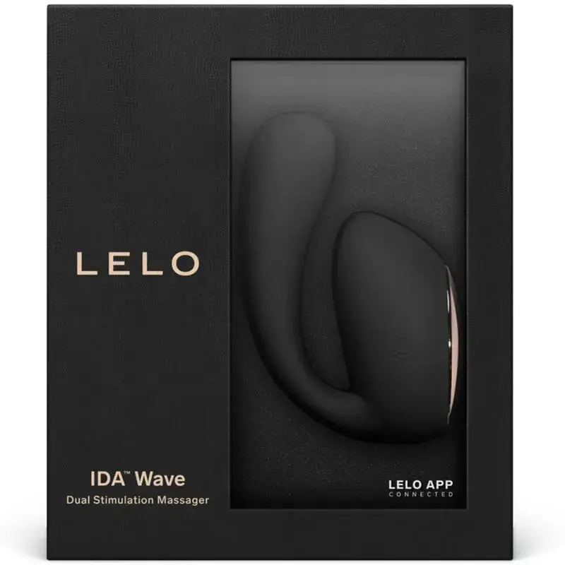 Vibratore in silicone nero con APP ‘IDA WAVE’ LELO