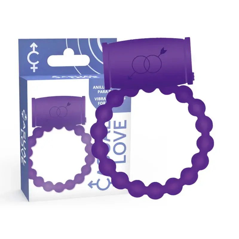 Anello vibrante per pene in silicone viola CASUAL LOVE