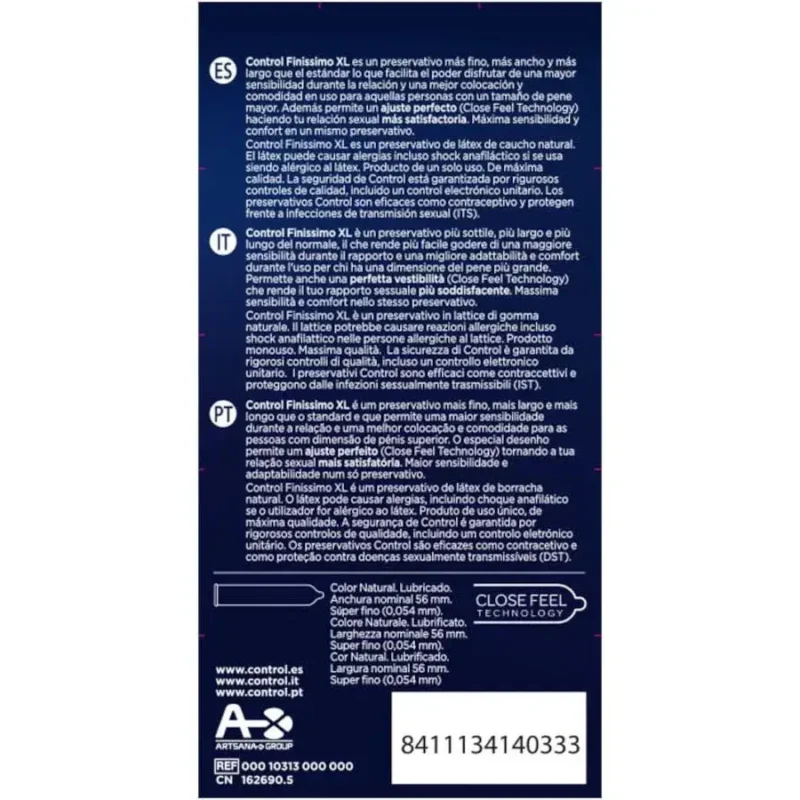 Control Finissimo Extra Large 12 preservativi XL
