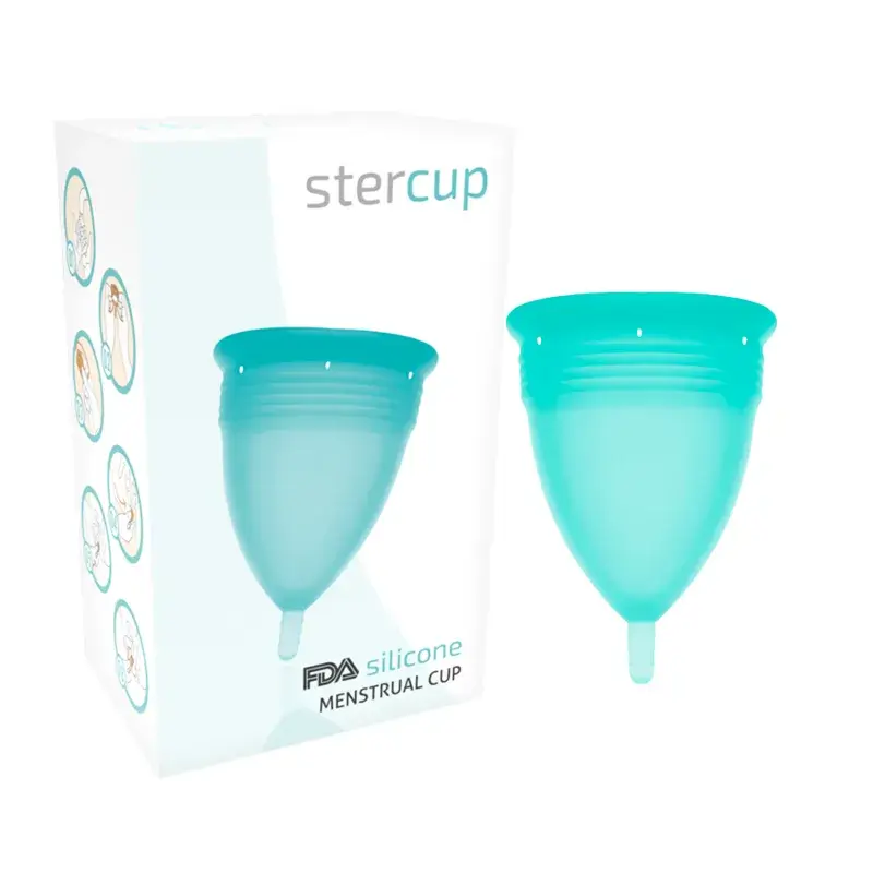 Coppetta mestruale in silicone Taglia S acquamarina STERCUP