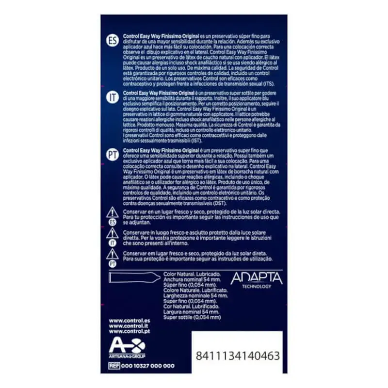 Preservativi sottili Control Easy Way Finissimo Original (10 profilattici)