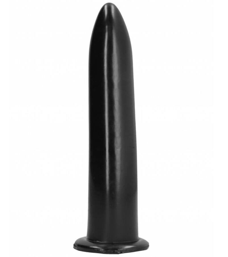 Dildo ALL BLACK dilatatore anale e vaginale 20 cm