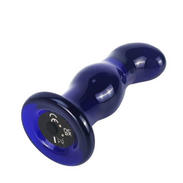 Anal plug vibrante in vetro blu THE GLEAMING