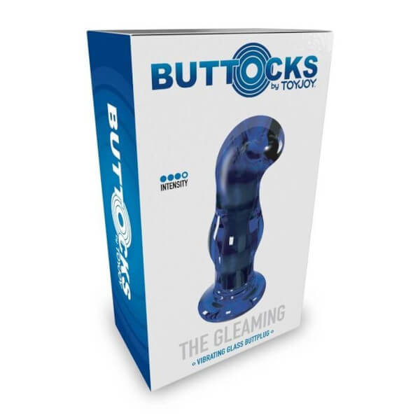 Anal plug vibrante in vetro blu THE GLEAMING