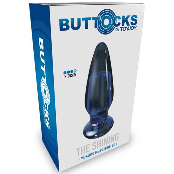 Anal plug vibrante in vetro blu THE SHINING