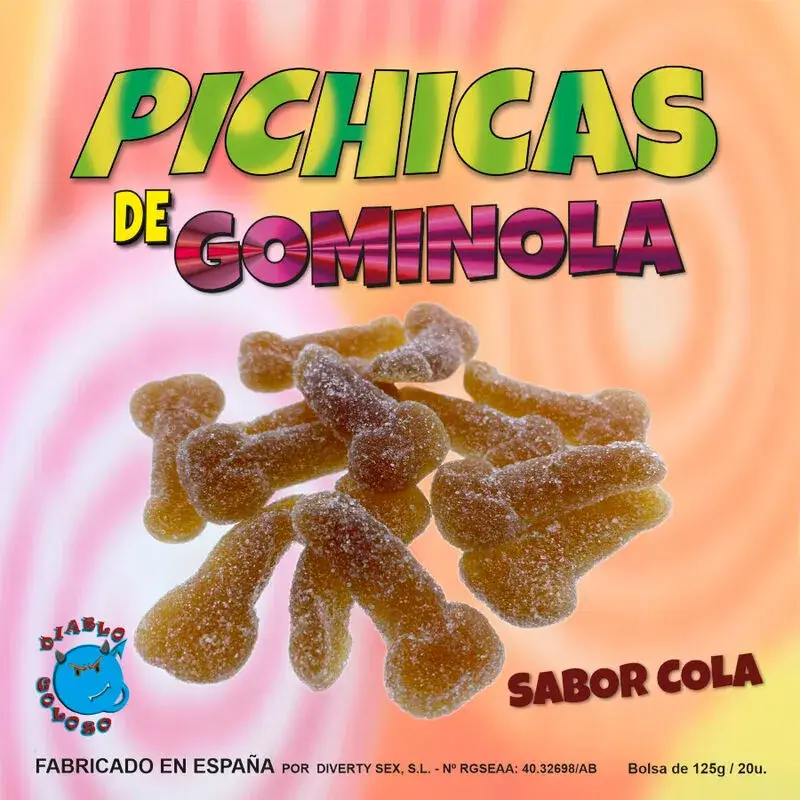 Caramelle gommose a forma di pene al gusto cola