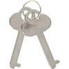 Chiavi delle manette pelose bianche con chiusura di sicurezza