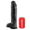 Dildo realistico con ventosa nero da 28 cm KING COCK 11"