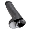 Dildo realistico con ventosa nero da 28 cm KING COCK 11"