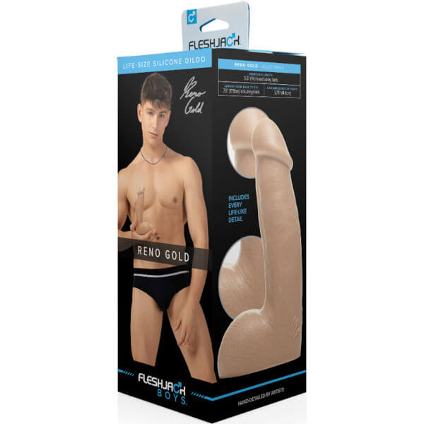 Dildo realistico in silicone replica del pene di Reno Gold FLESHJACK BOYS