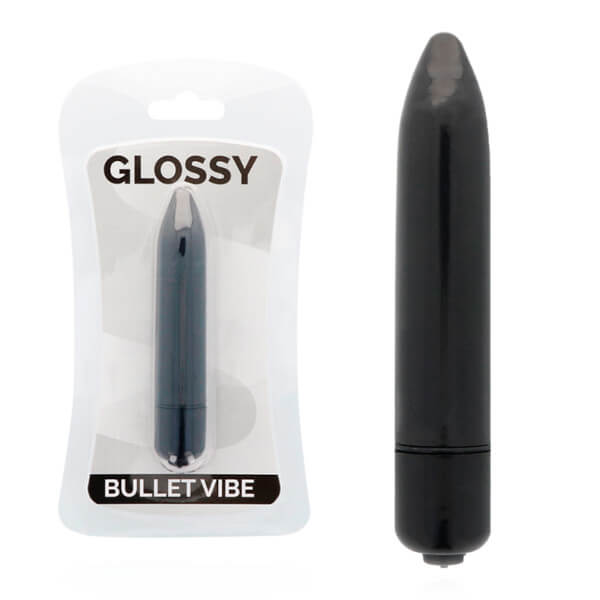 Mini vibratore nero GLOSSY