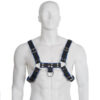 Pettorina in pelle e metallo con ganci LEATHER BODY