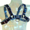 Pettorina in pelle e metallo con ganci LEATHER BODY