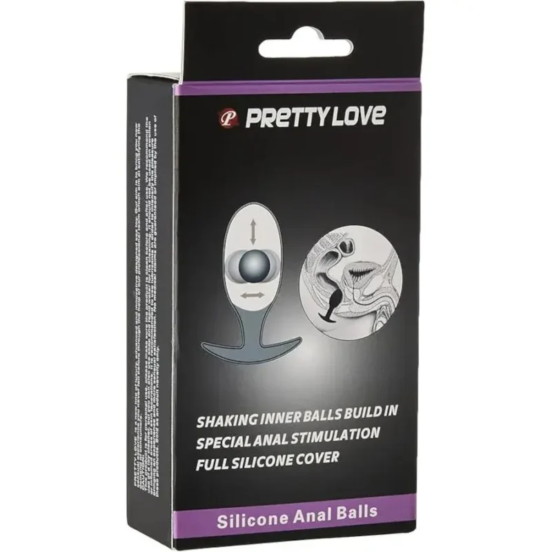 Plug anale in silicone nero Ø 32 x 65 mm PRETTY LOVE