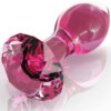Plug anale in vetro soffiato rosa Ø 3 cm
