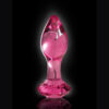 Plug anale in vetro soffiato rosa Ø 3 cm